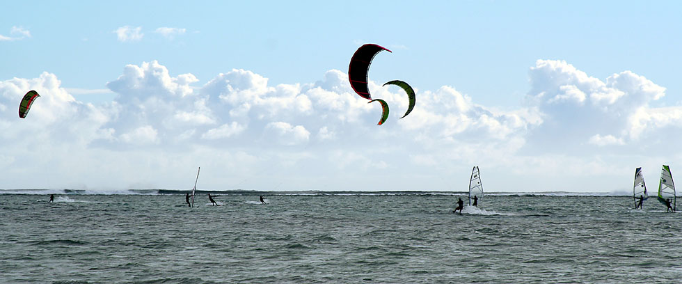 Kite surf � l'ile Maurice. 