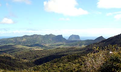 Vue sur le Morne Brabant. 
