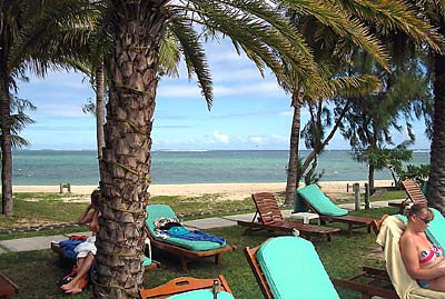 La plage du lagon. 