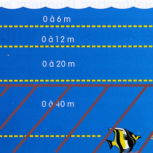 Les espaces d'�volution accessibles � un plongeur N1. 