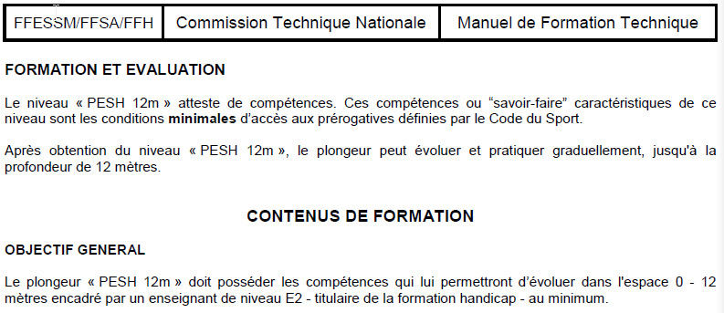 Extrait du Manuel de Formation Technique. 