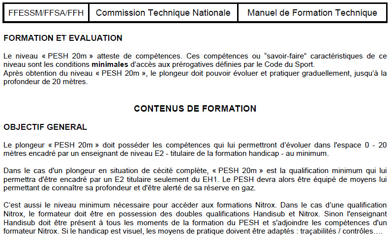 Extrait du Manuel de Formation Technique. 